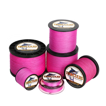 2000M 2187Yds Pink 6lb-100lb HERCULES PE Braided Fishing Line 4 Strands HERCULES